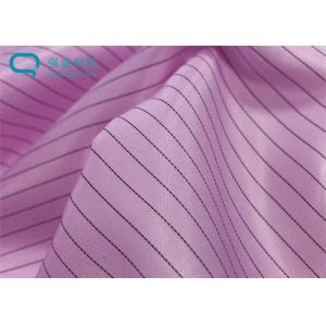 0.5 Grid Stripe Conductive Polyester Anti Static Fabric Weaving