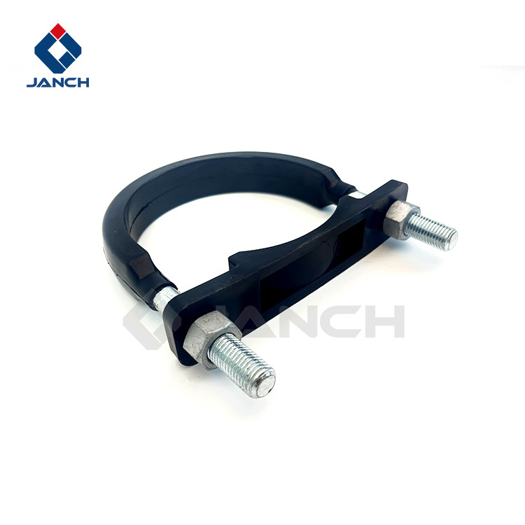 U Shaped Pipe Clamp Bolt Concrete U Bolt Polyurethane / Plastic Wrapped For Pump Truck