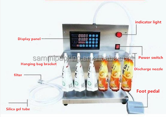 Automatic Liquid Detergent Juice Sauce Paste Doypack Capping and Spout Pouch Filling Machine