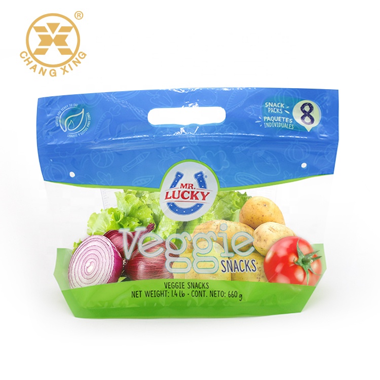Cassava Leaves Resealable Stand Up Vacuum Pouches Veg Frozen Food Packaging Bags