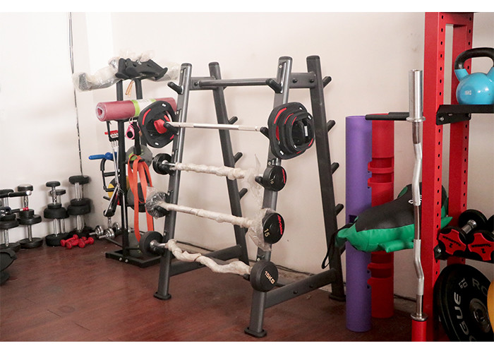 Gym Fitness Equipment Accessories , Professional Iron Powerlifting Fixed PU Barbell Set