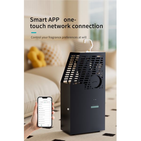 Bluetooth Remote Control Air Diffuser Commercial With Intelligent Display 5000cbm Coverage