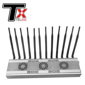 Quality Three Fan Mobile Phone Signal Jammer With 12 Channels for sale