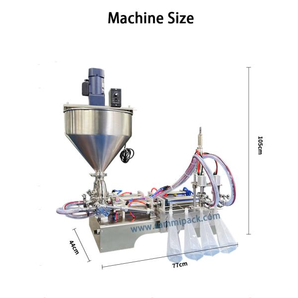 Factory High Viscosity Paste Filling Machine With Hopper, Ointment Tomato Sauce Spout Bag Packing Machine