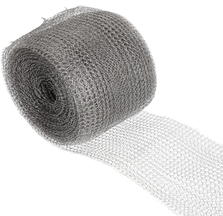 Stainless Steel Rectangular Knitted Wire Mesh Roll in Various Shapes