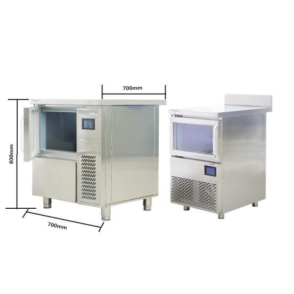 50Hz Commercial Bar Ice Maker Led Blue Light High Heat Insulation Effect