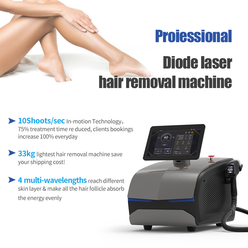 Medical Ce Triple Waves 808nm Diode Laser Machine 13.3" Android Screen