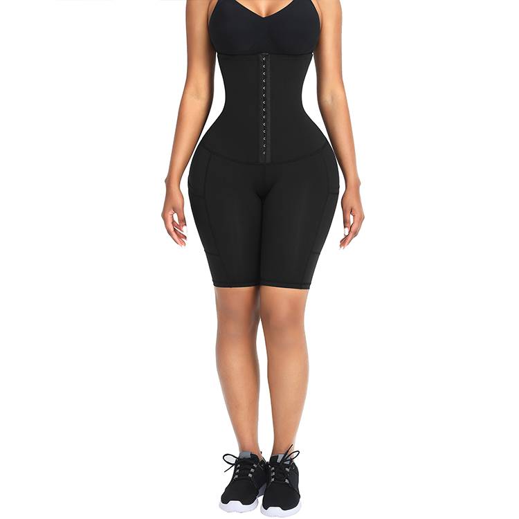 HEXIN Mid-Thigh Shaper Shorts for Women Bodysuit Tummy Control Butt Lifter Thigh Trim