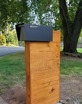 US Mailbox Wall Mount Home Cast Iron Outdoor Mailboxes Black or White Construction