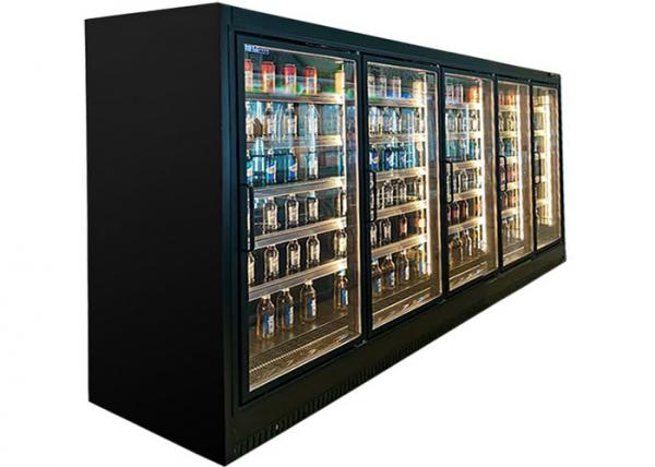 Buy Black Glass Door Commercial Display Freezer Upright Bar Cabinet For Beer Drink at wholesale prices
