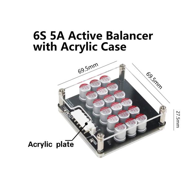 Enerkey 5A 3S 4S 5S 6S 7S 8S 9S 10S 12S 14S 16S 17S 21S Lithium Active Equalizer with Acrylic Plate Li-ion/Lto/Lifepo4 Battery Balancer for Scooter