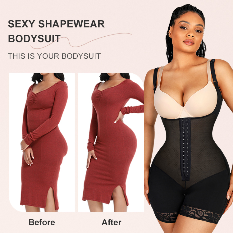 Breathable Latex Open Bust Tummy Control Butt Lifter Shorts Shapewear For Women 0.4kg