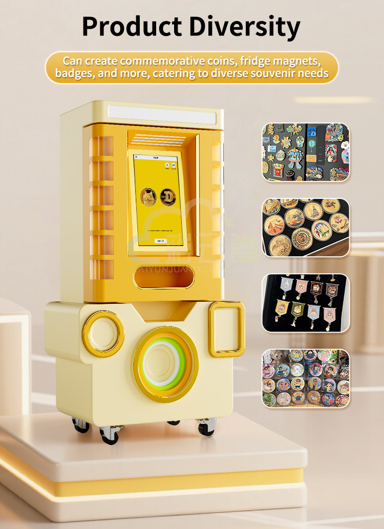 Museum DIY Commemorative Coin Vending Machine Automatic Self-Service Unmanned Badge Accepts Credit & Token Payments