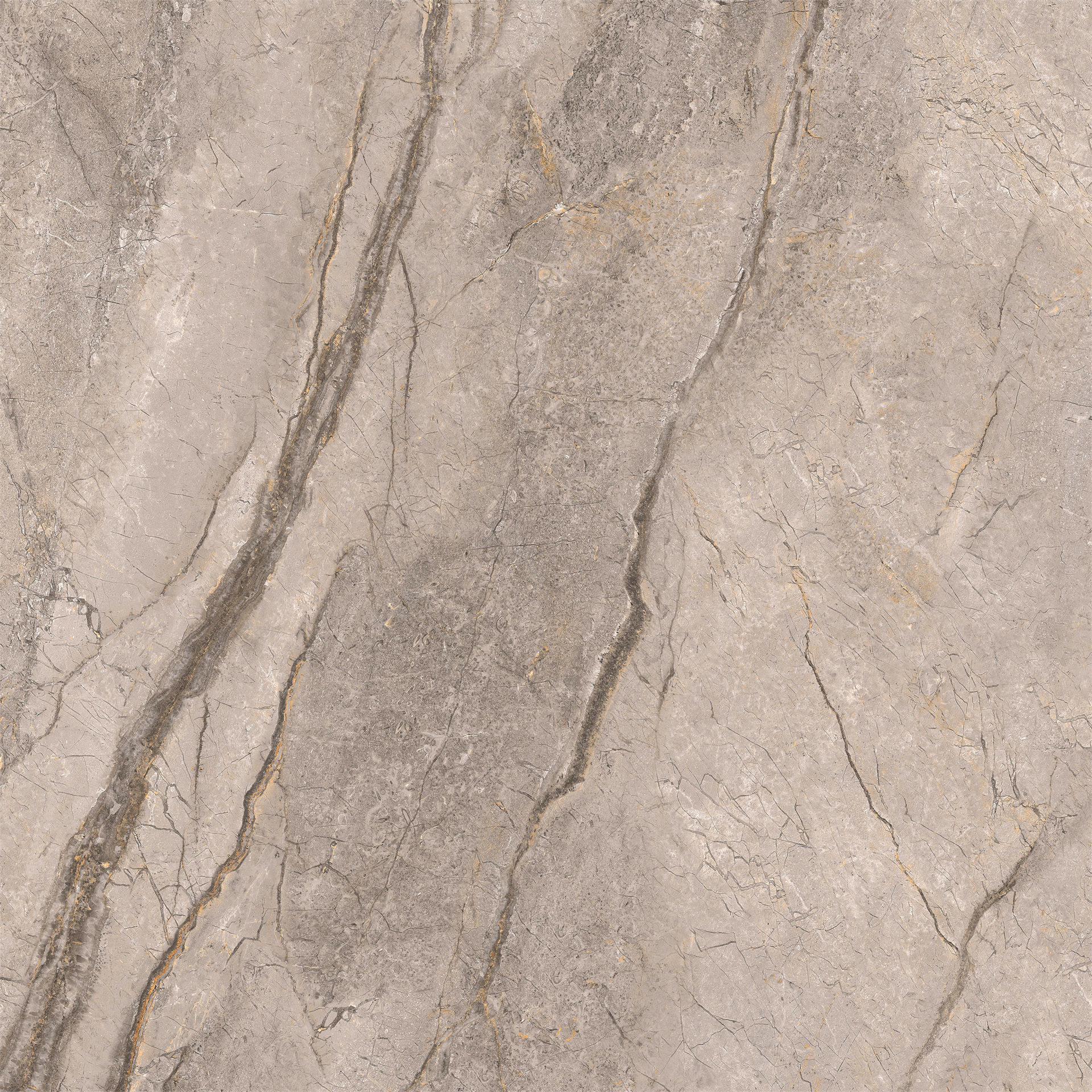 Brown Polished Sintered Stone Slabs 1200x1200mm for Indoor Floor