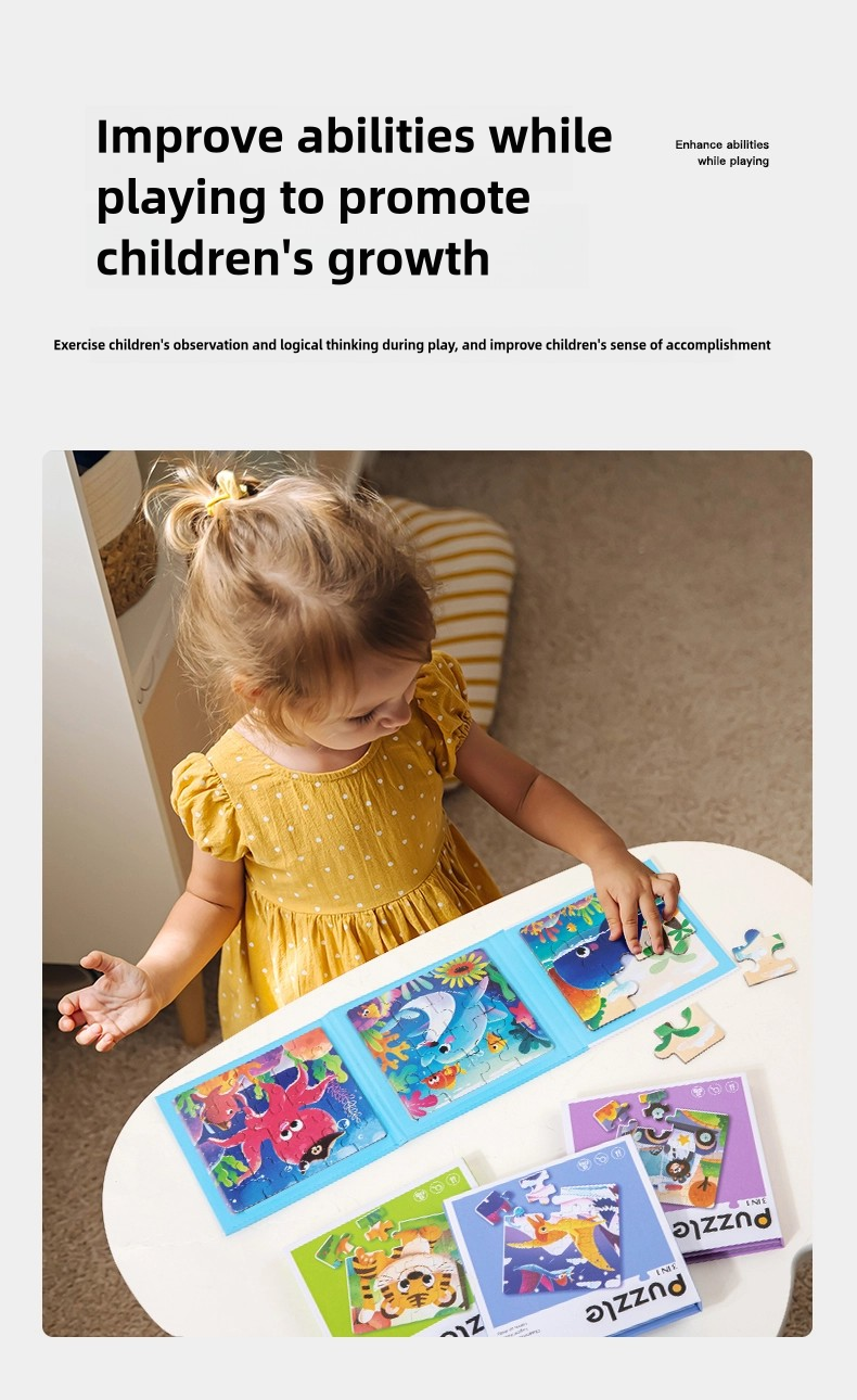 Wholesale Educational Montessori Animal Puzzles Kids' Paper Jigsaw Toys for Toddlers Aged 3+ Years Wholesale