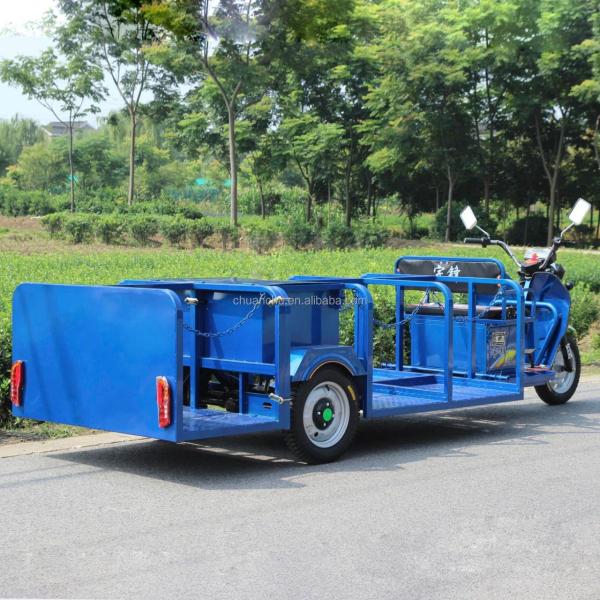 Max Speed 45km/H Garbage Sanitation Electric Tricycle Pure Electric Cleaning Truck