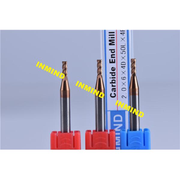 AlTiN Coated Smallest End Mill , 1.4 mm Cutting Length High Performance End Mills