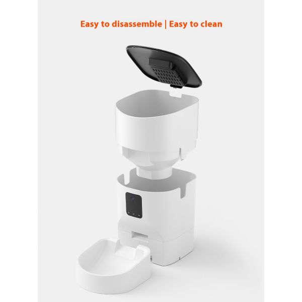 Video Smart Eco-Friendly APP Remote Control Charge Plastic Automatic Solid Pet Feeder Machine 7L/9L Capacity Bowls for Cats/Dogs