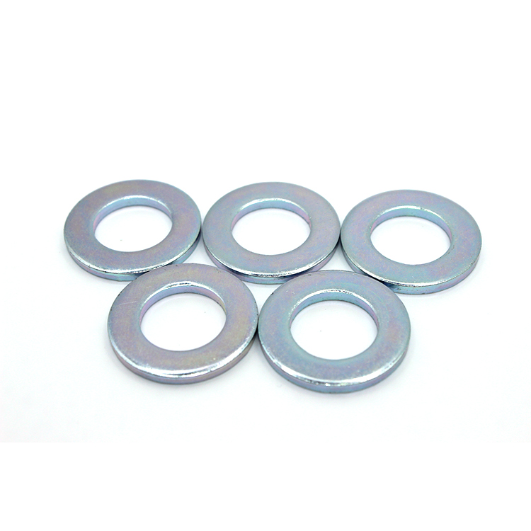 DIN Standard Black Zinc Plated Steel Flat Washer Custom Size 5mm Thickness M20 M8 M3 M4