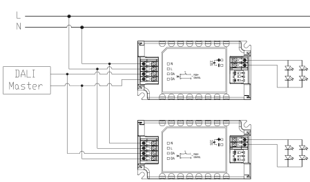 12W Constant Current Dali LED Dimmable LED Driver with Primary PUSH Dimming Control Method