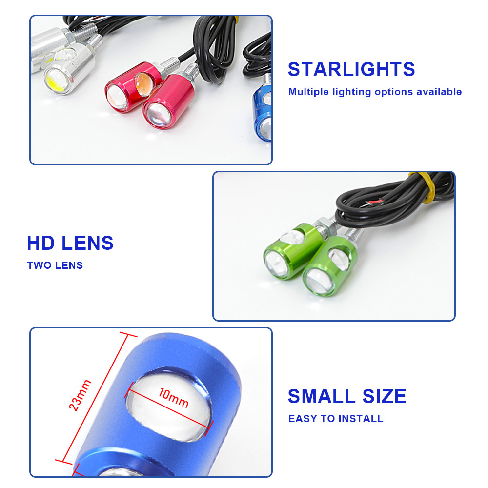 RGB Color Metal Universal Mini Led Light Motorcycle Projector Light