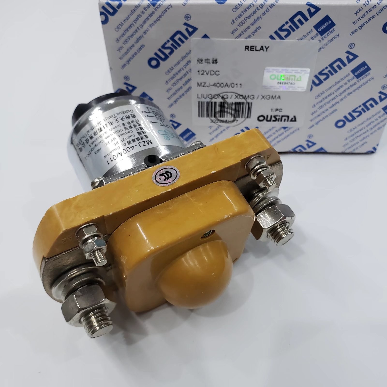 OUSIMA MZJ-400A 011 12V Solenoid Switch MZJ400A 011 Contactor Relay For Excavator LIUGONG XCMG XGMA