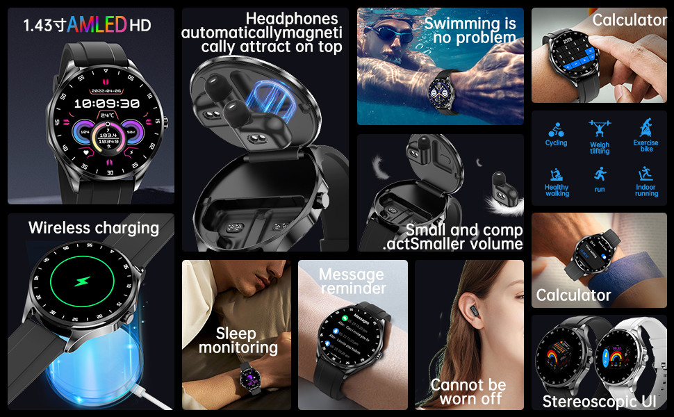 X20 TWS 2 In 1 Earbuds And Smartwatch Wifi Bluetooth Call Local Music Player