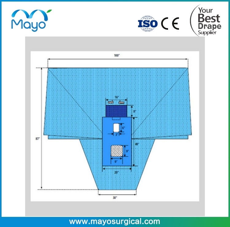 Medical Supplier Surgical Cystoscopy Drape With Attached Leggings