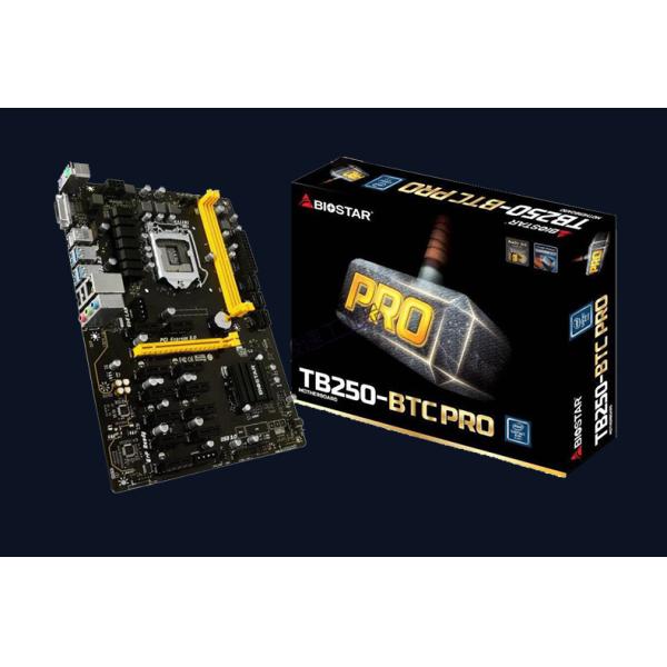BTC GPU Mining Motherboard Rig 8 PCIE Mining TB250 Pro For ETH B250 Biostar
