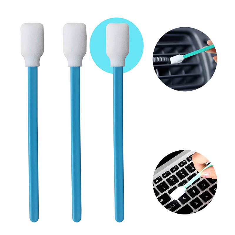 Quality Printerhead Cleaning Foam Tip Swabs With Blue Handle for sale