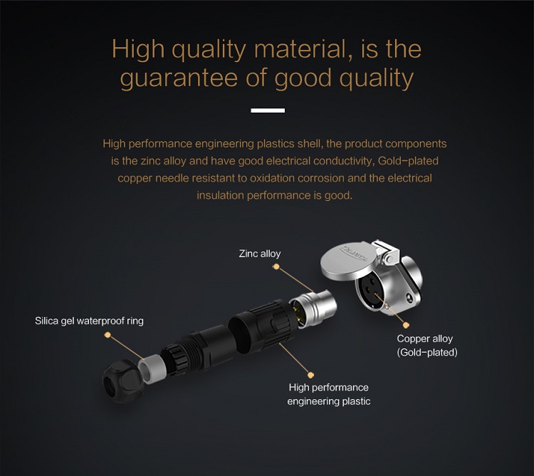 CNLINKO Waterproof Jack Shields E Bike Battery Power 3 Pole Connector Male 3 Pin Female 5 Pin Male and Female