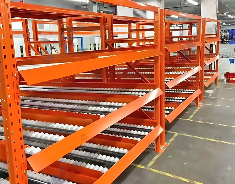 Warehouse Flow Rack for Carton Storage Box Flow Gravity Storage Roller Racking Carton Flow Racking