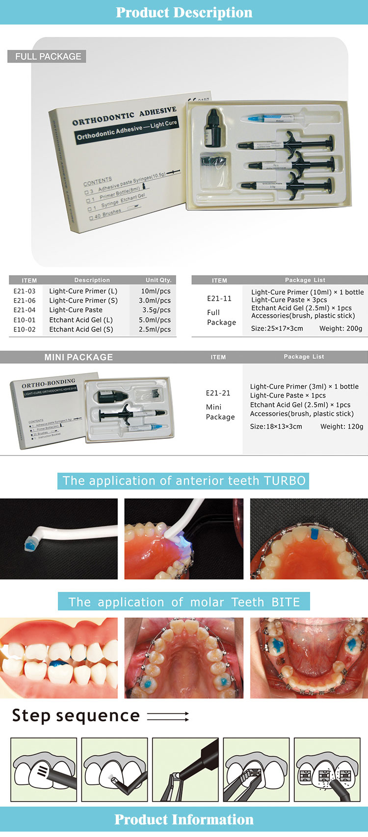 CE Certified Light Cure Orthodontic Adhesives Bonding Dental Resin Cement
