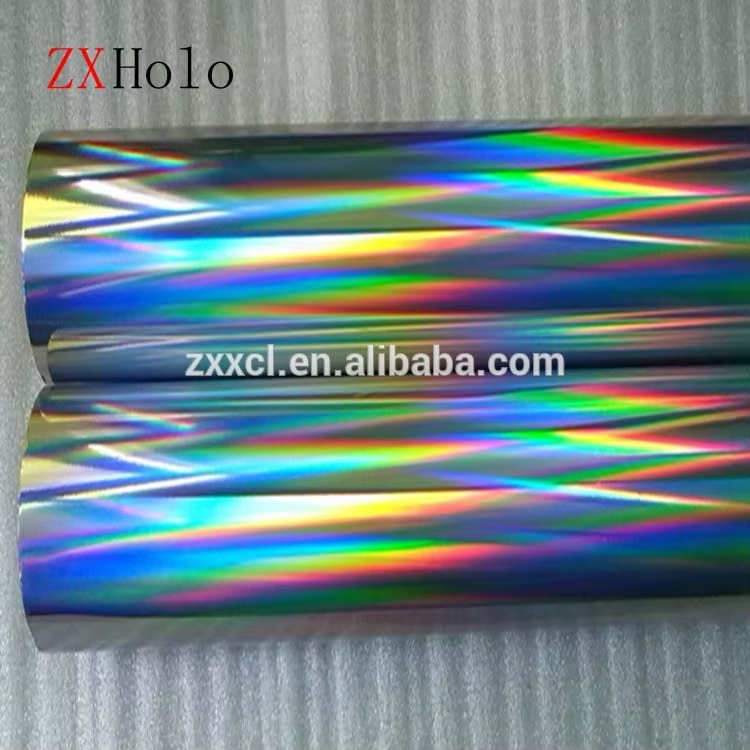 Metallized BOPP Holographic Wet Lamination Film Water Based Adhesive Diverse Patterns Customizable for Packaging and Printing