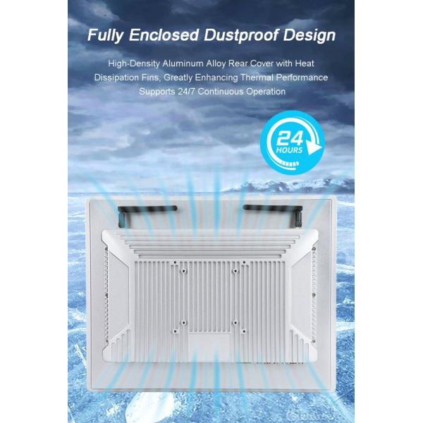 15 Inch Embedded Capacitive Touchscreen All-in-one Industrial Control panel IP65 Waterproof Panel Pc