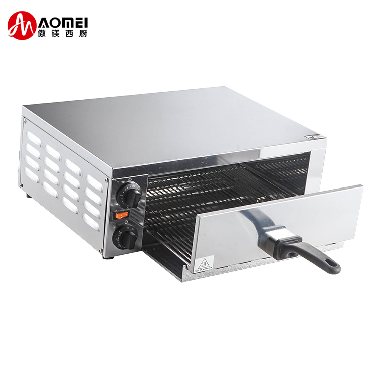 Commercial Kitchen Stainless Steel Electric Pizza Oven with Snack Pan 220V 1200W