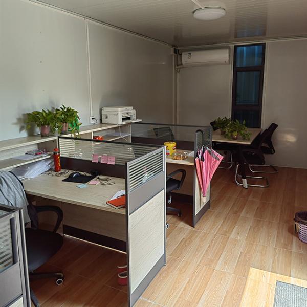 Foldable container house being used as emergency shelter