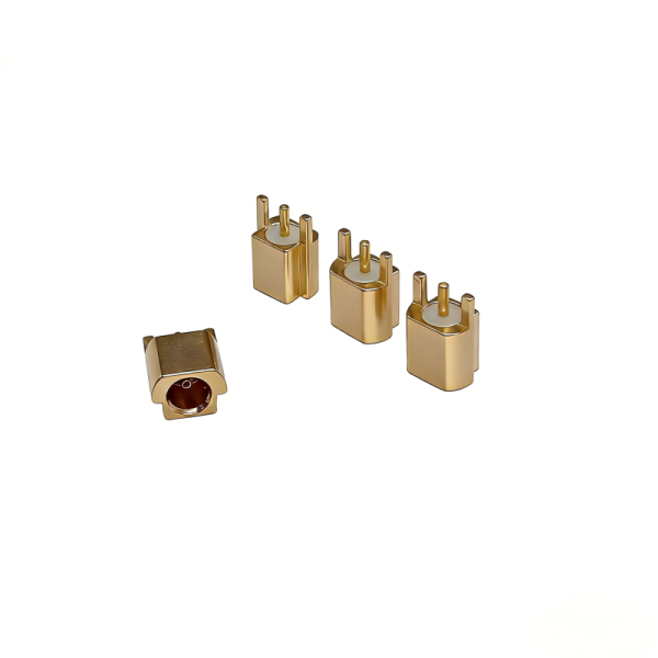 Gold Plated Brass MCX Connector Surface Mount Female RF Coaxial Connector DC-6GHz