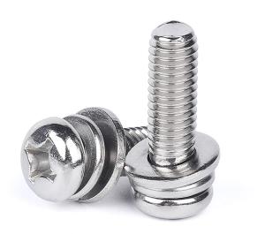 Quality Cross Recess Machine Screw Series Pan Head Screw with Washer for sale
