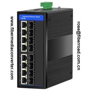 Quality 8x10/100/1000Base-TX to 8x1000Base-FX Industrial Switch With or Without PoE (PoE in Optional) FR-7N3808P for sale