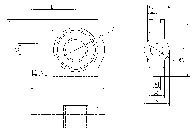 UCT Dimension Specification Table Of Flanged Sleeve Bearing With Seat , Long Life