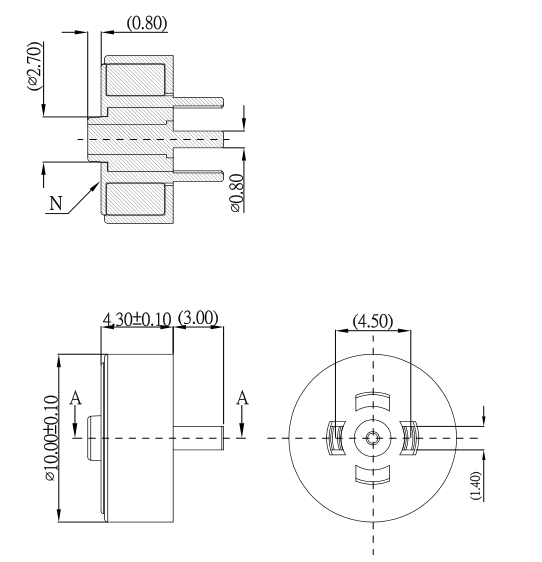 Dia 10.0mm White Magnetic Cable Connector Manufacture For Home Appliances