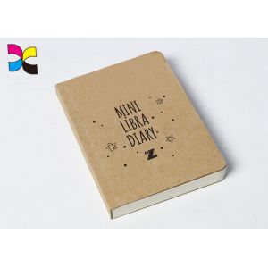 China Perfect Binding Exercise Custom Logo Notebooks , 250g Kraft Paper Personalised Hardcover Notebook on sale