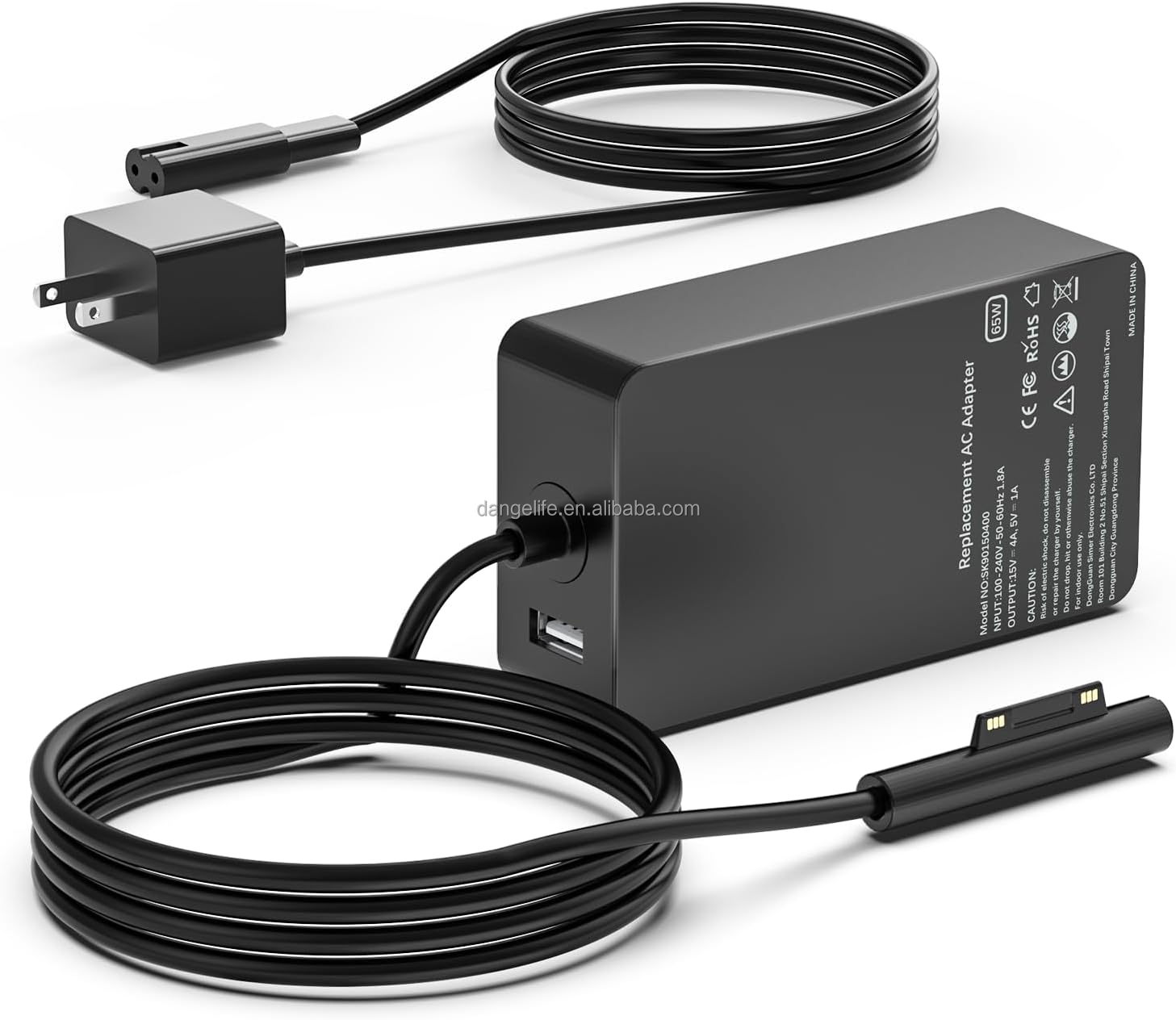 High Quality 65W 15V 4A AC Adapter Power Supply for Microsoft Surface Pro7 Book Laptop Charger QC3.0 PD3.0 Function Made ABS