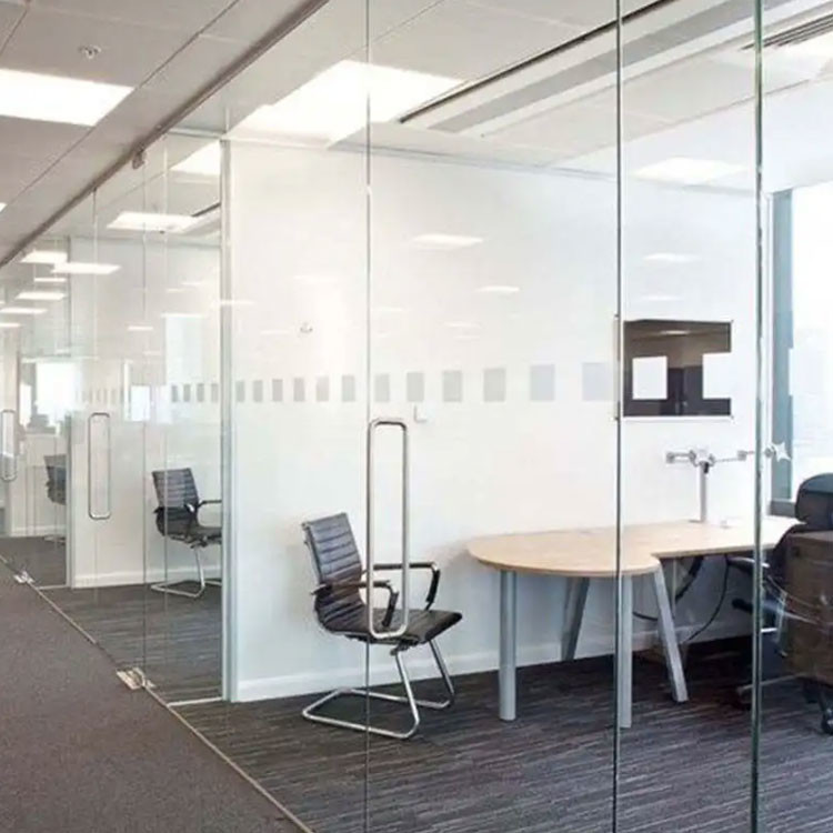 Waterproof Office Partition Walls Portable Swing Hinges Modular Glass Partition