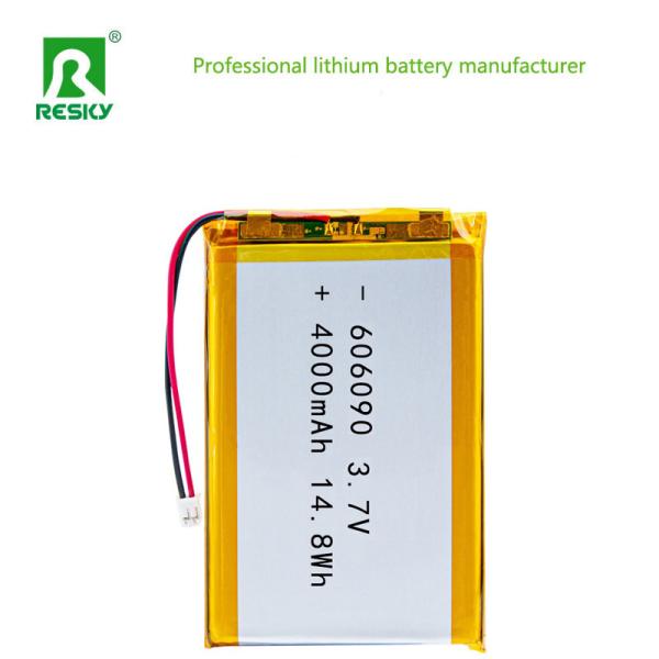 Lithium Ion Polymer Battery Cell 606090 3.7V 7.4V 4000mAh 14.8Wh Rechargeable Li Polymer Battery Pack