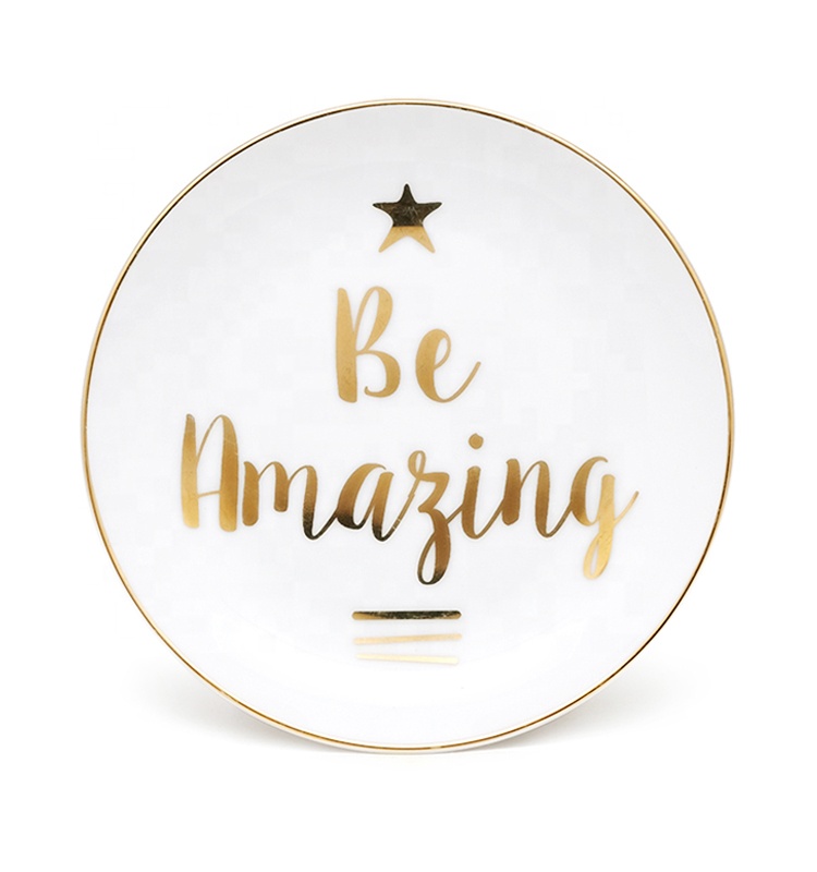 Dessert White Custom Plates Ceramic Plate Printing Designs Ceramic Plate For Christmas