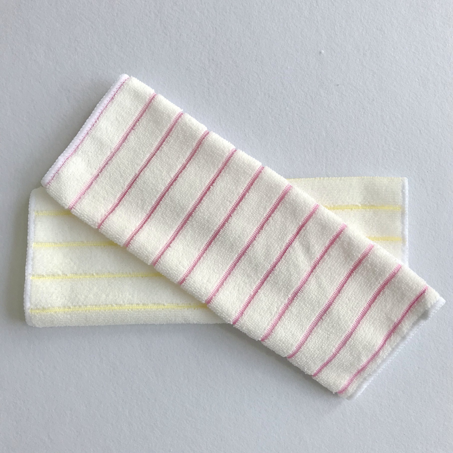 30cm*30cm color stripe cationic kitchen cleaning microfiber cloth，stripe drying polyester towels