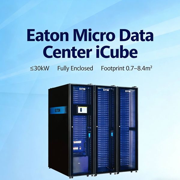 EATON Prebuilt ICube Micro Data Center with Three Phase Power and 100000 Wh Lithium Battery for Telecom Infrastructure