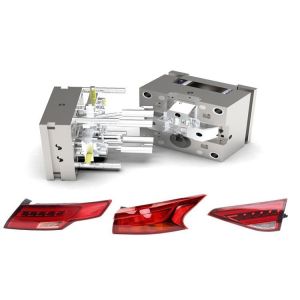 Quality Car Headlight Red Plastic Injection Parts ABS Transparent Injection Molding for sale